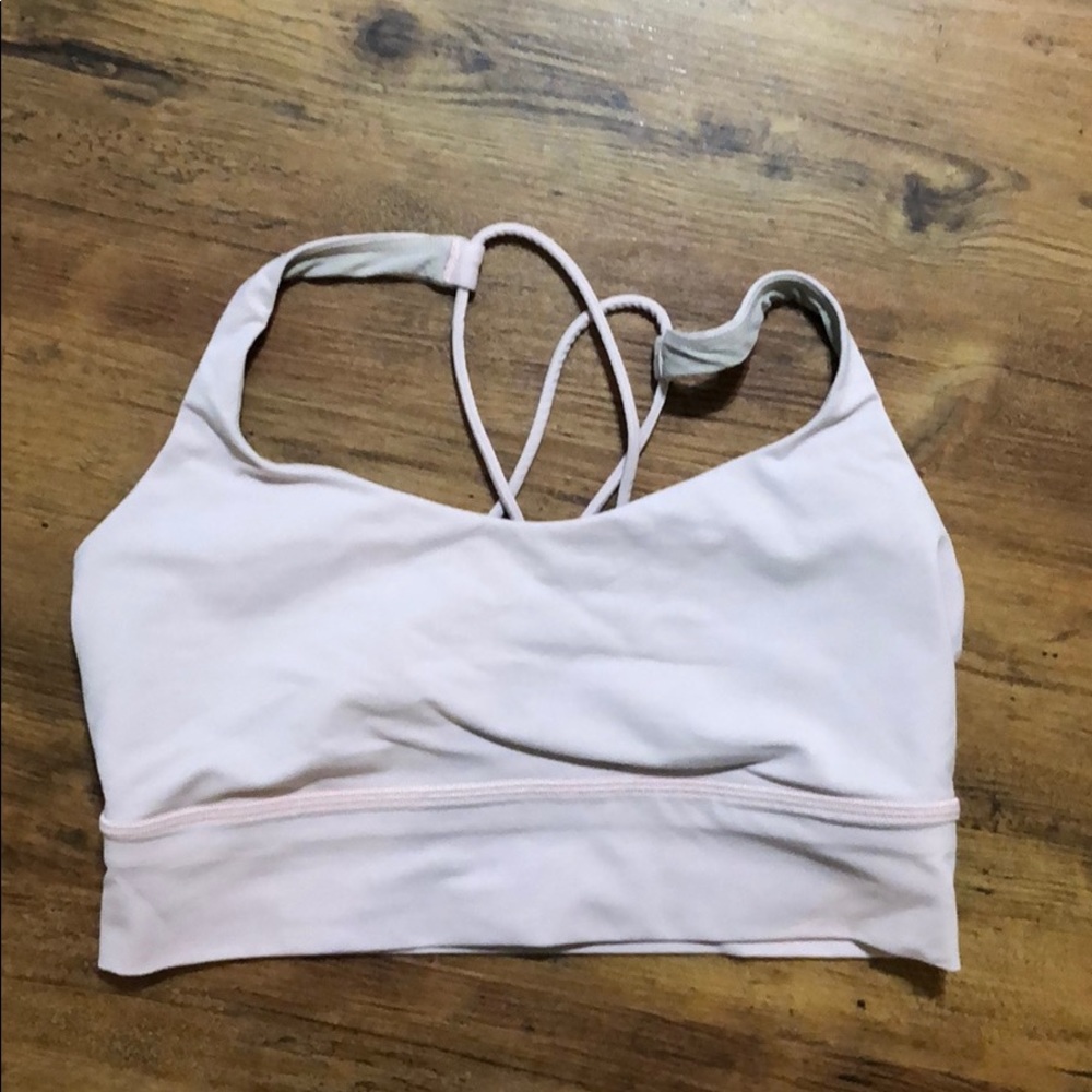 LULULEMON Free to Be Longline Bra Sz 10 Dusty Pink